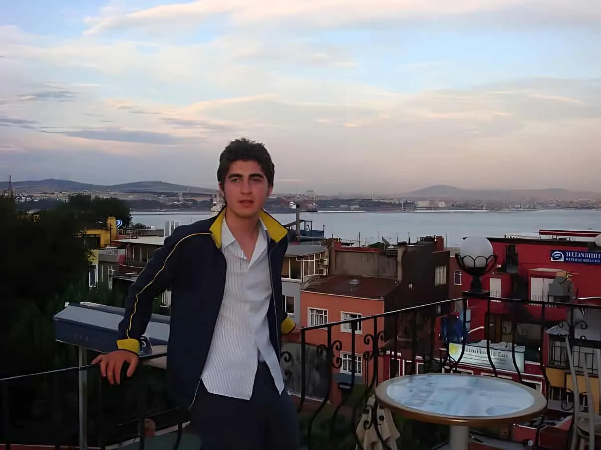Fethi Karatas on the rooftop of Istanbul Hostel Sultanahmet (1)